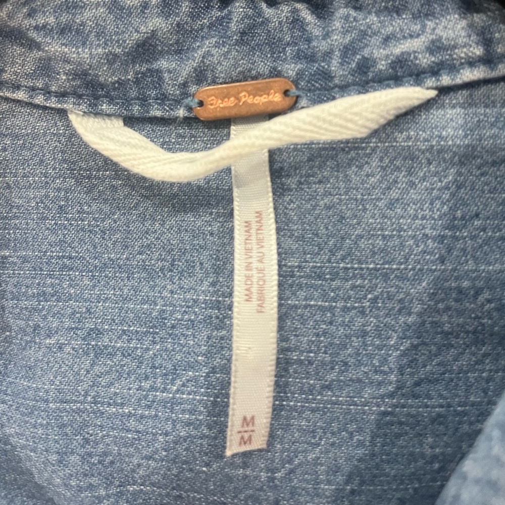 Free People Light Blue Denim Shirt - Picture 8 of 8